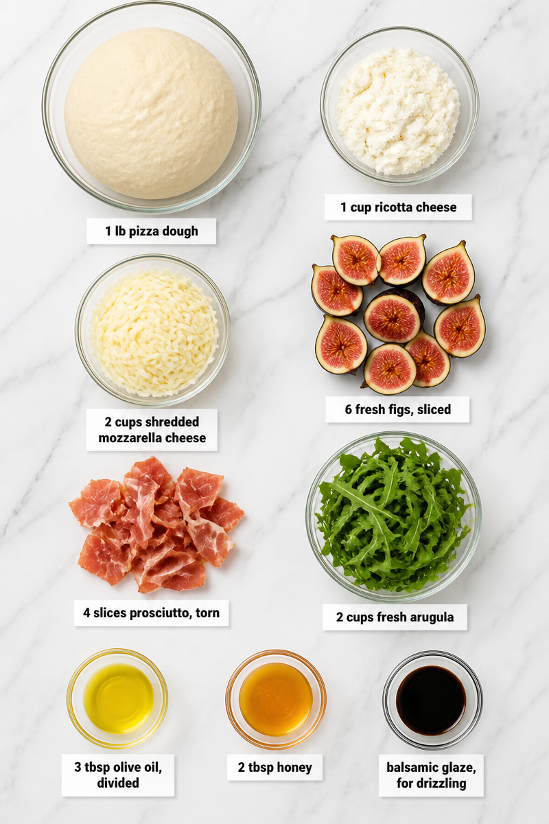 Fig Prosciutto Arugula White Pizza