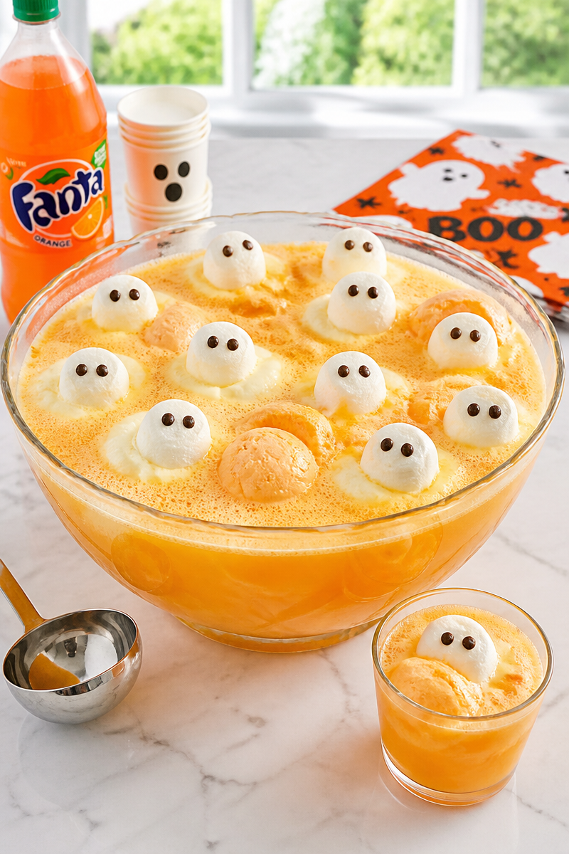 Fizzy Orange Sherbet Ghost Punch