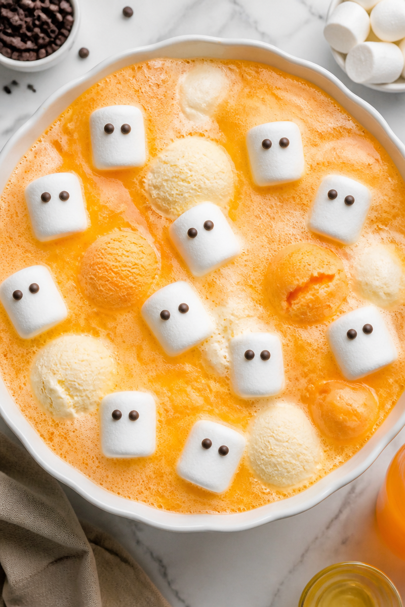 Fizzy Orange Sherbet Ghost Punch