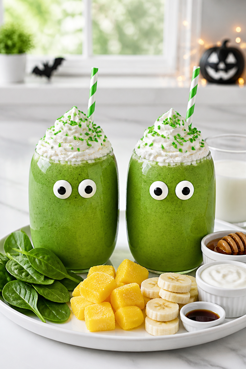 Frankenstein Green Smoothie Halloween Drink Frankenstein Green Smoothie Halloween Drink