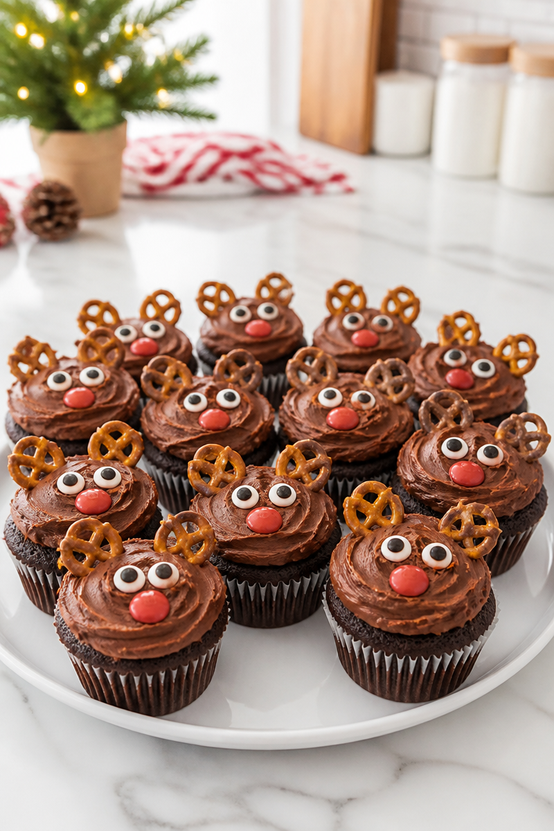 Fun Reindeer Chocolate Cupcakes For Kids Fun Reindeer Chocolate Cupcakes For Kids