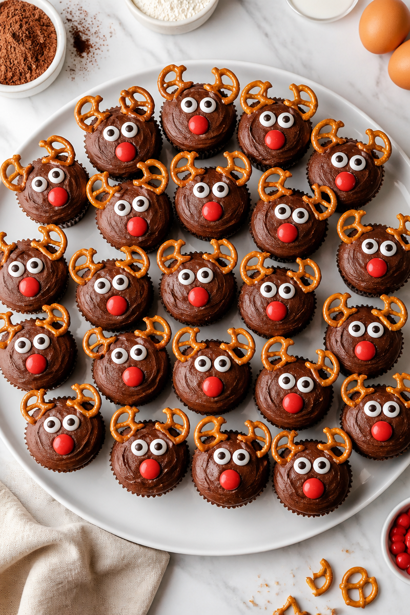 Fun Reindeer Chocolate Cupcakes For Kids Fun Reindeer Chocolate Cupcakes For Kids