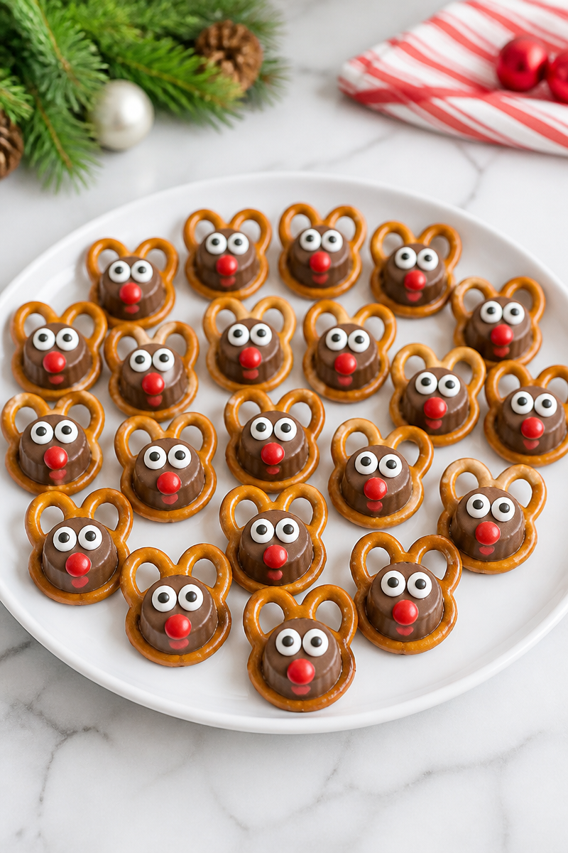 Fun Reindeer Chocolate Pretzel Treat Fun Reindeer Chocolate Pretzel Treat