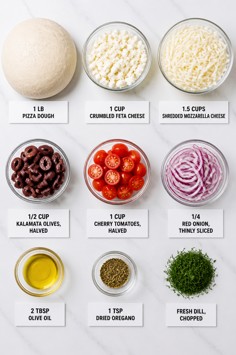 Greek Style Pizza Feta Olive Greek Style Pizza Feta Olive