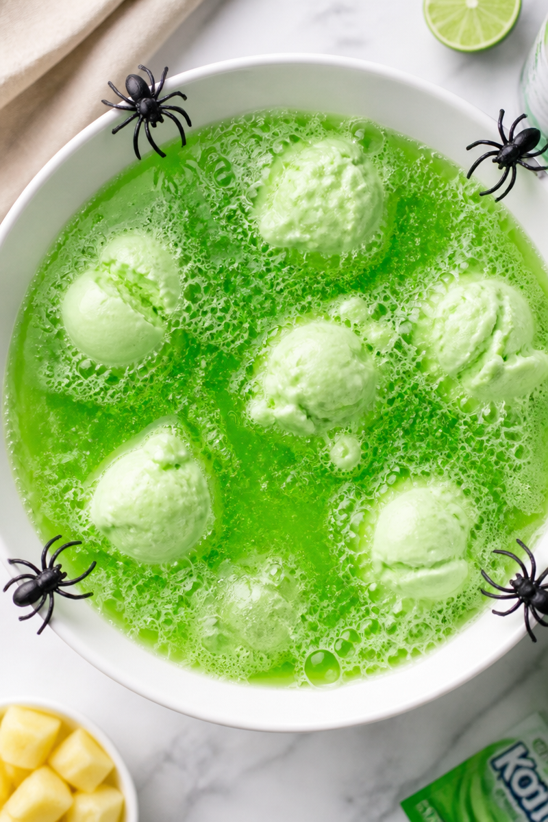 Green Slime Halloween Punch Bowl