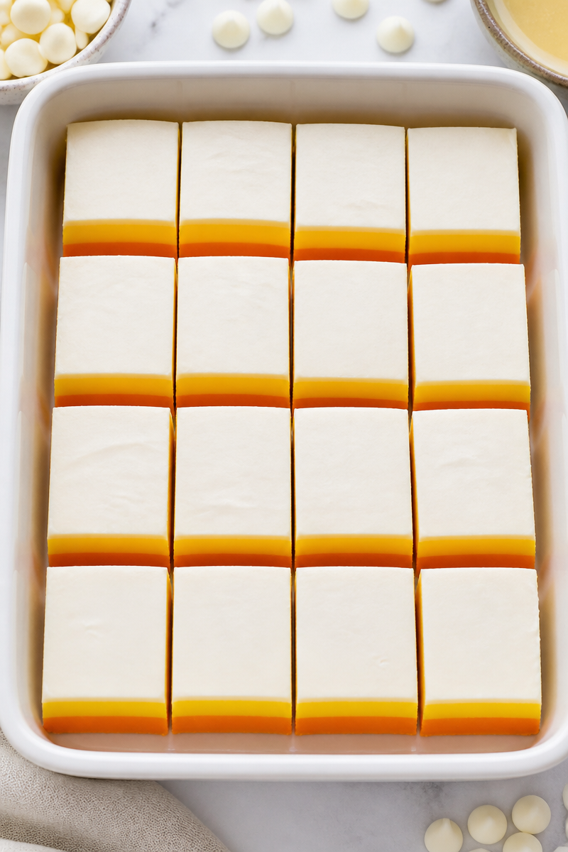 Halloween Candy Corn Fudge Squares Halloween Candy Corn Fudge Squares