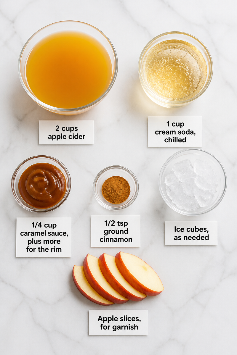 Halloween Caramel Apple Mocktail Drink