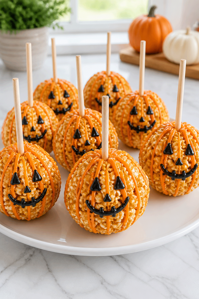 Halloween Caramel Popcorn Ball Treat