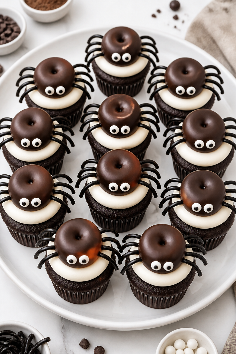 Halloween Chocolate Spider Cupcake Topper