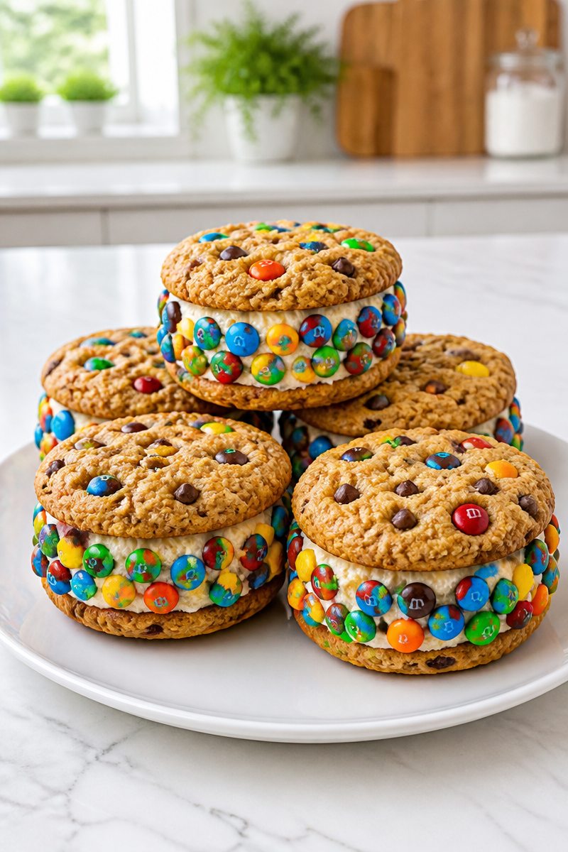 Halloween Monster Cookie Ice Cream Sandwich Halloween Monster Cookie Ice Cream Sandwich