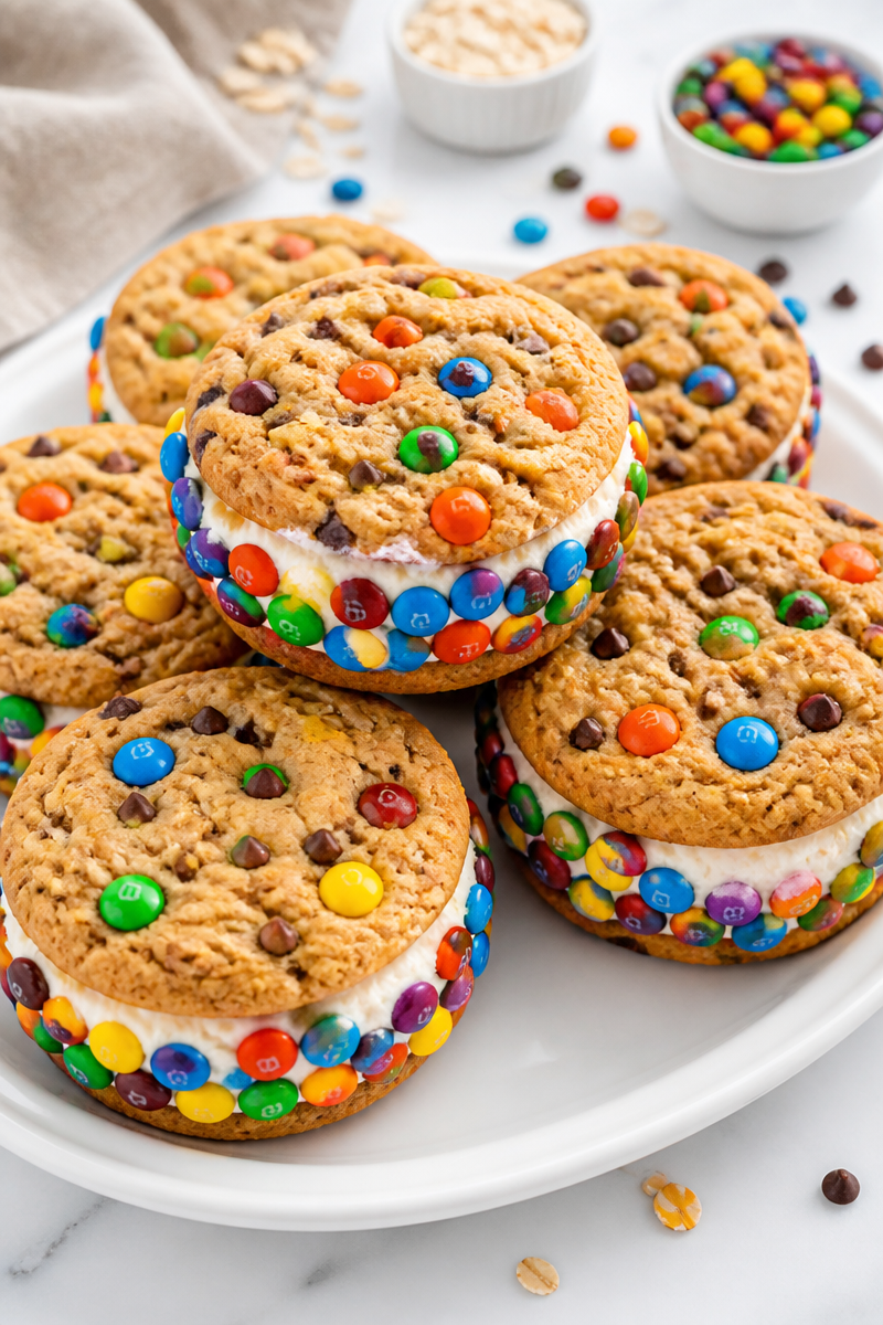 Halloween Monster Cookie Ice Cream Sandwich Halloween Monster Cookie Ice Cream Sandwich