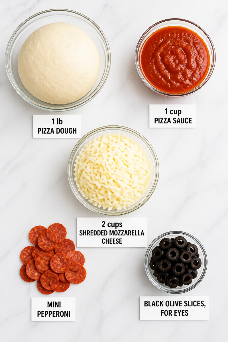 Halloween Mummy Pizza Bite Snack Halloween Mummy Pizza Bite Snack