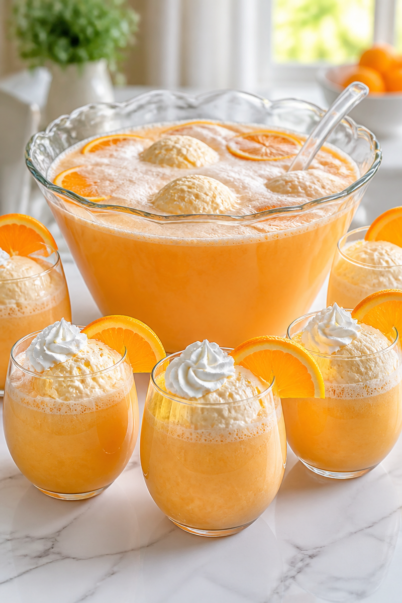 Halloween Orange Creamsicle Punch Bowl Halloween Orange Creamsicle Punch Bowl