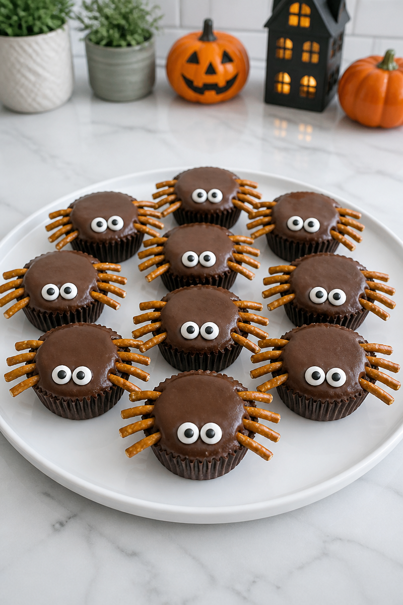 Halloween Peanut Butter Spider Cups Halloween Peanut Butter Spider Cups