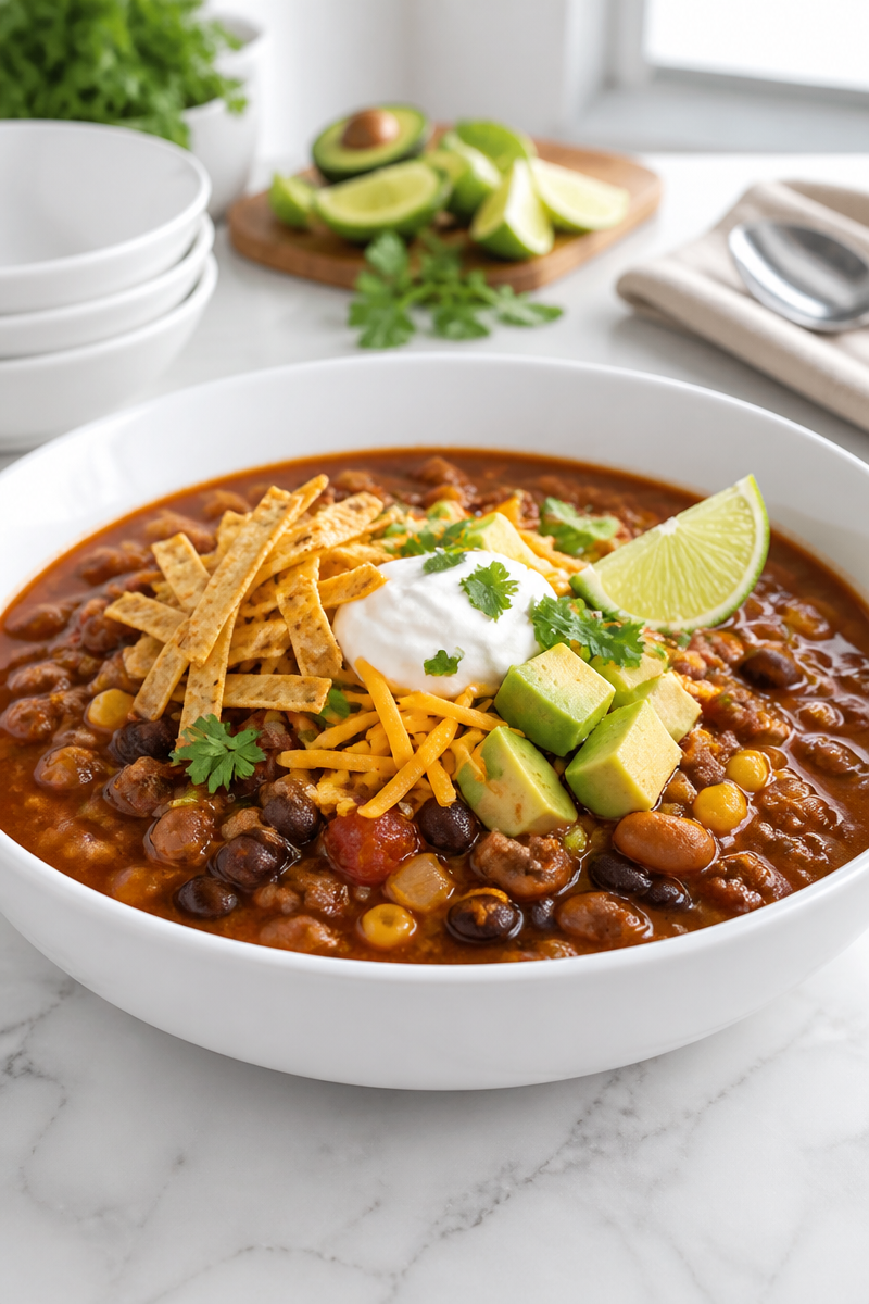 Hearty Beef Taco Soup Recipe Hearty Beef Taco Soup Recipe