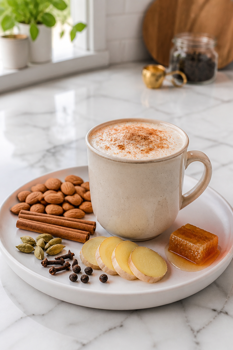 Homemade Almond Milk Chai Latte Homemade Almond Milk Chai Latte
