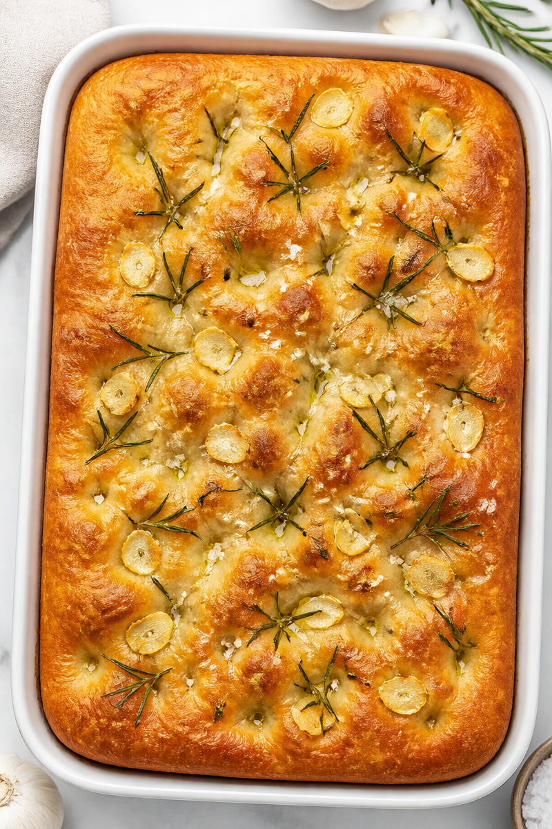 Homemade Focaccia Rosemary Garlic Bread Homemade Focaccia Rosemary Garlic Bread