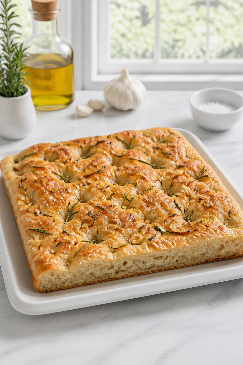 Homemade Focaccia Rosemary Garlic Bread Homemade Focaccia Rosemary Garlic Bread
