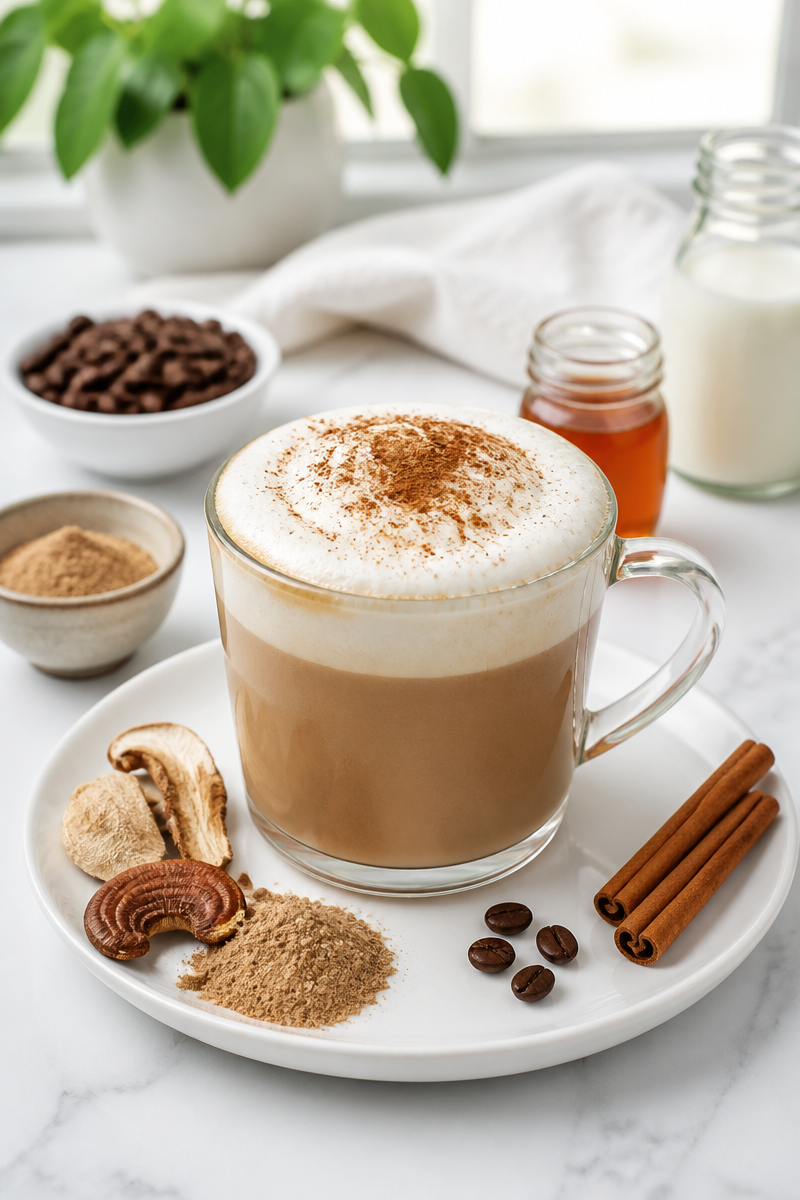 Homemade Mushroom Coffee Latte Recipe Homemade Mushroom Coffee Latte Recipe