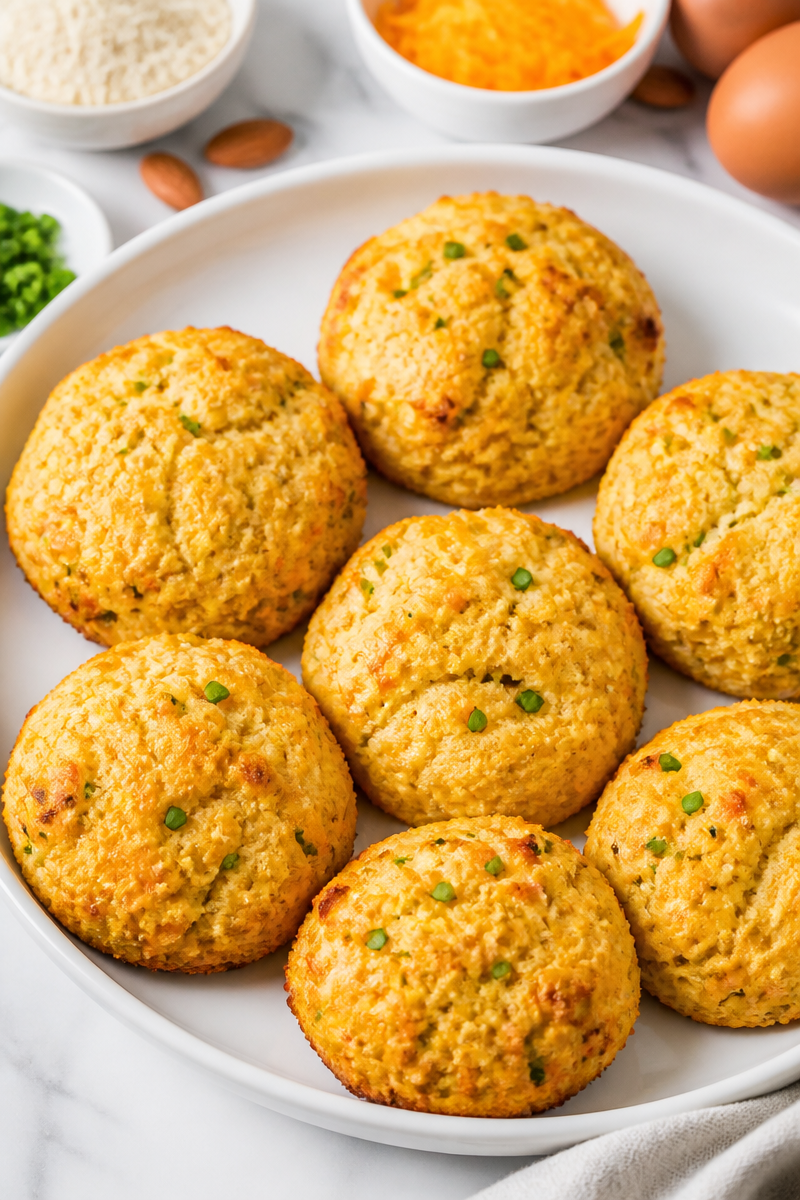 Keto Almond Flour Biscuit Cheddar