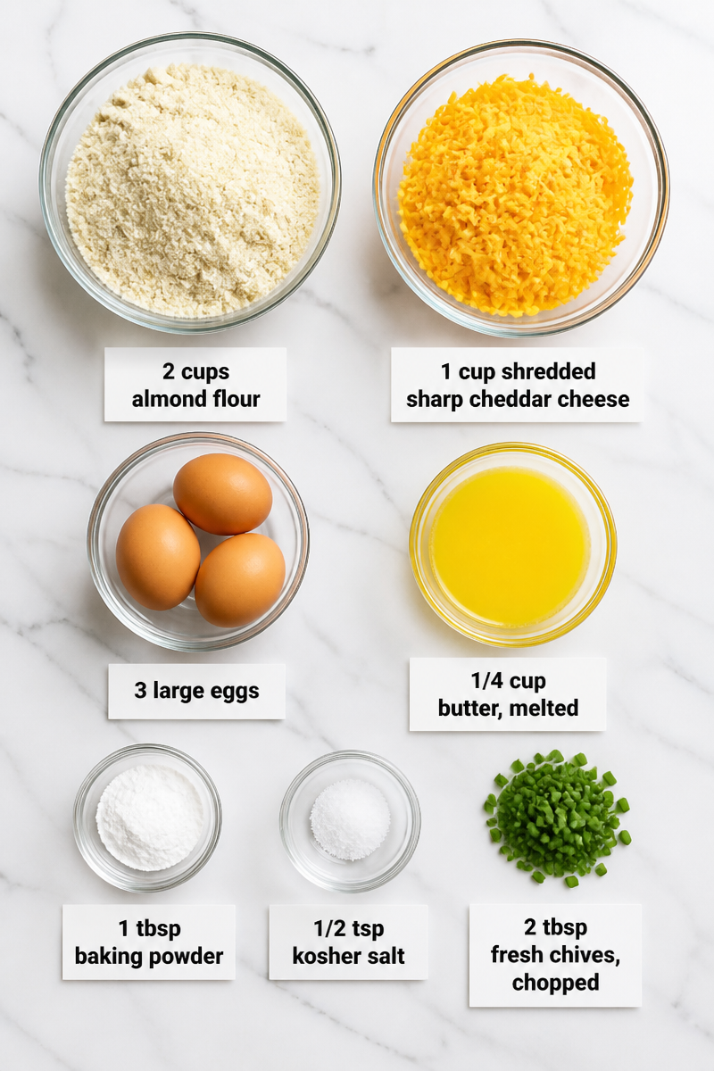 Keto Almond Flour Biscuit Cheddar
