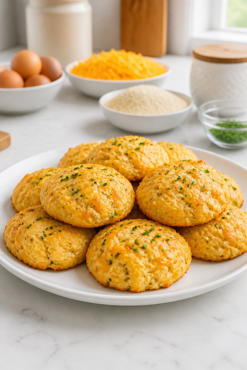 Keto Almond Flour Biscuit Cheddar