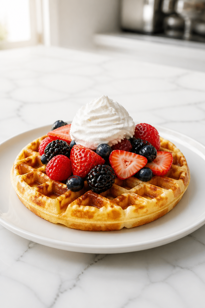 Keto Almond Flour Waffle Berry