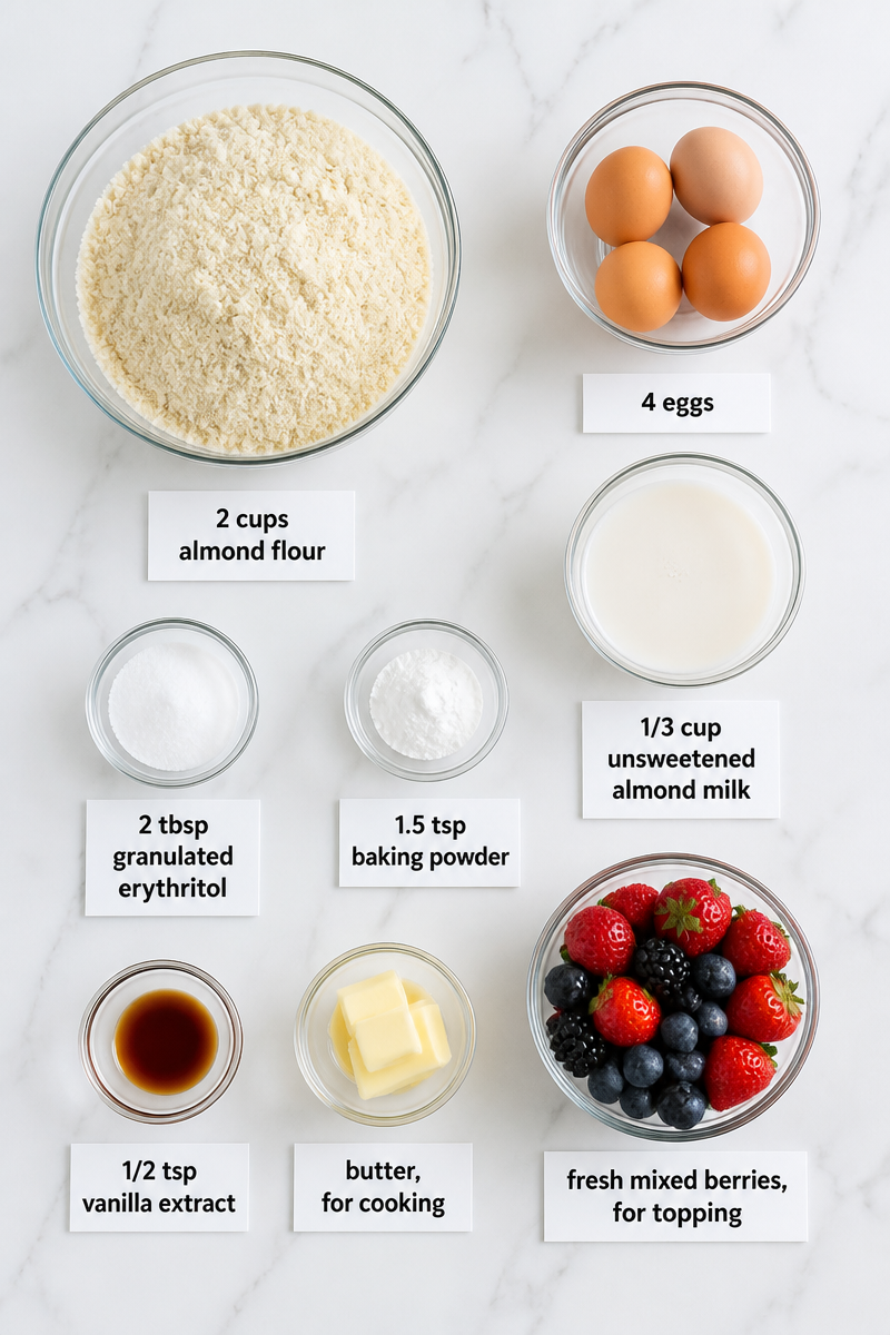 Keto Almond Flour Waffle Berry