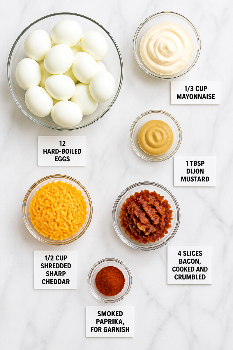 Keto Bacon Cheddar Deviled Egg Keto Bacon Cheddar Deviled Egg