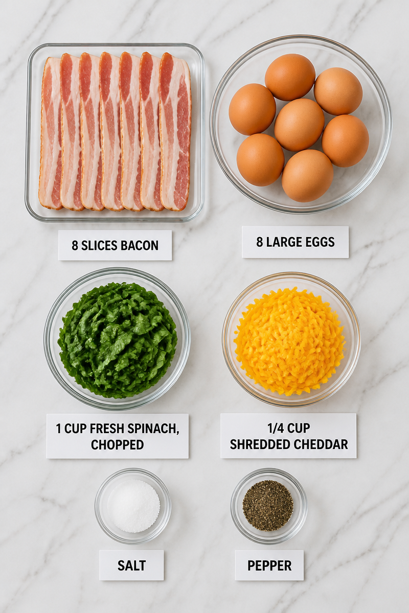 Keto Bacon Egg Cup Spinach Keto Bacon Egg Cup Spinach