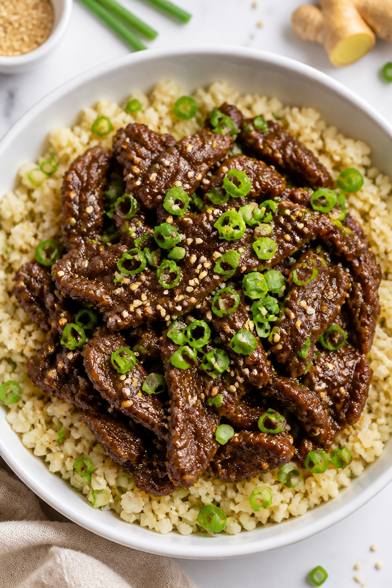 Keto Beef Bulgogi Cauliflower Rice