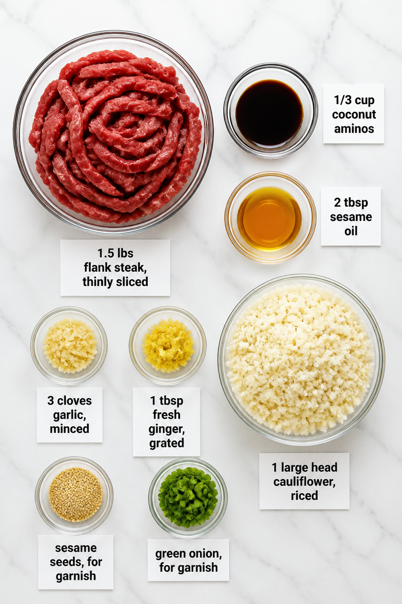 Keto Beef Bulgogi Cauliflower Rice
