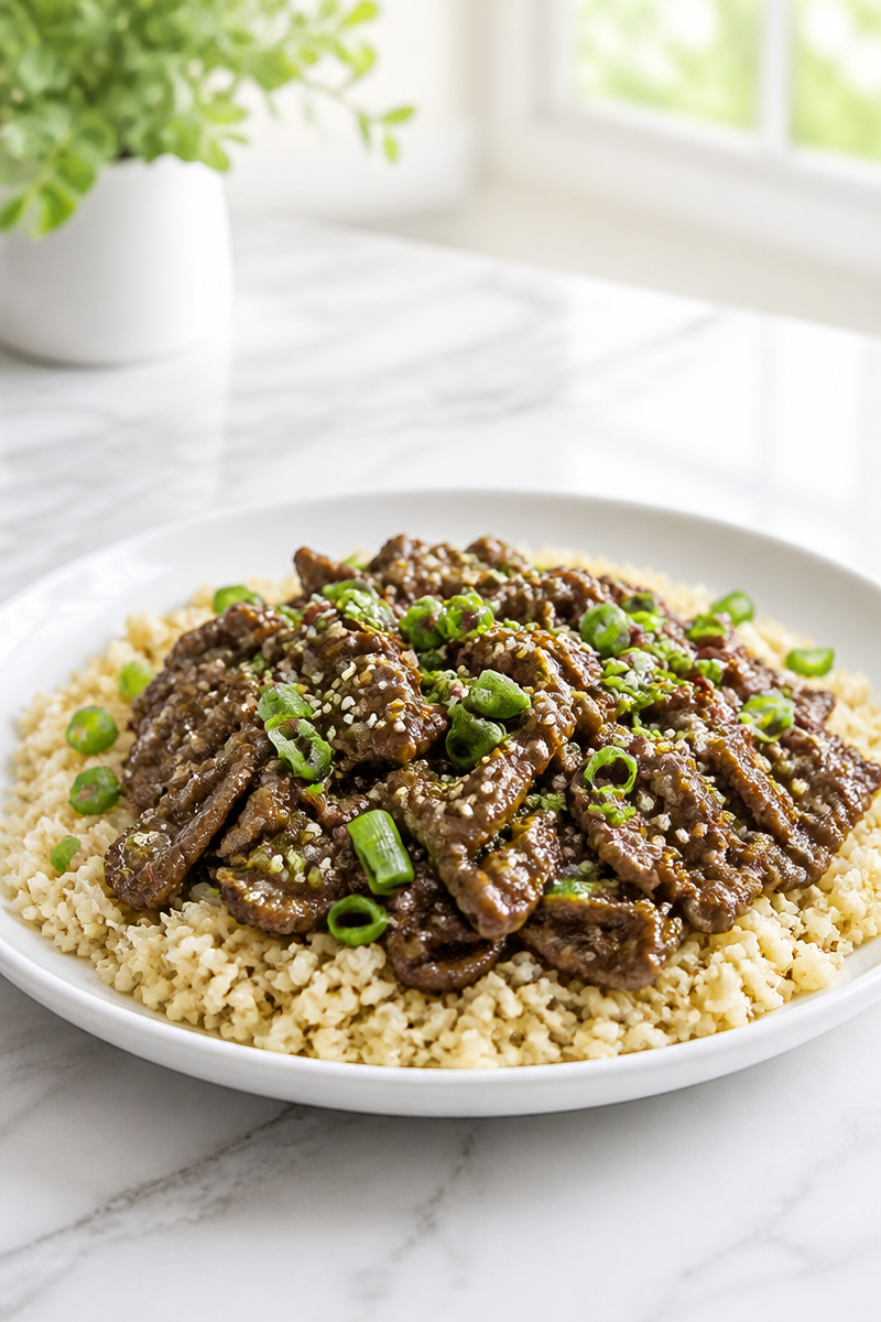Keto Beef Bulgogi Cauliflower Rice