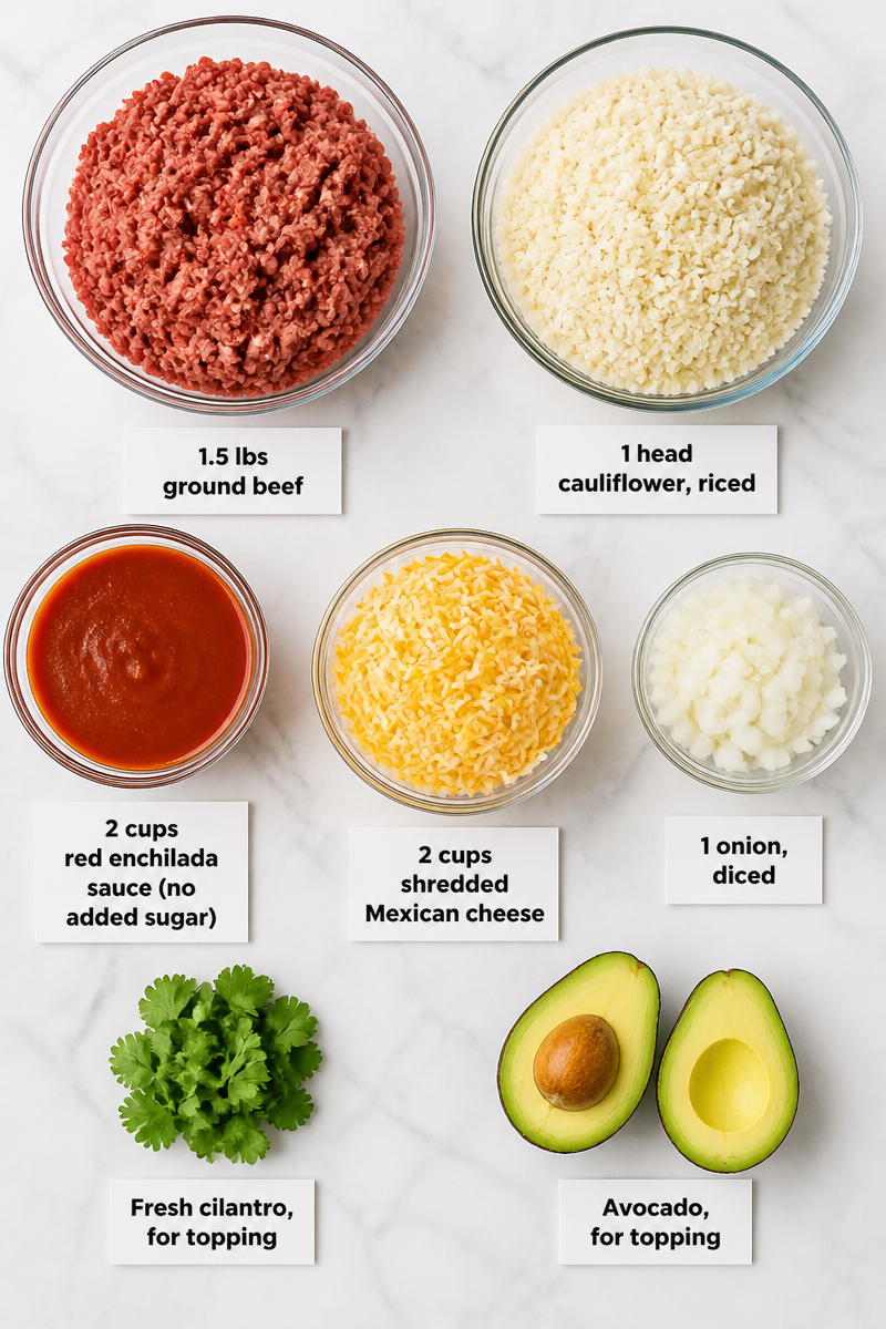 Keto Beef Enchilada Skillet Cauliflower Keto Beef Enchilada Skillet Cauliflower
