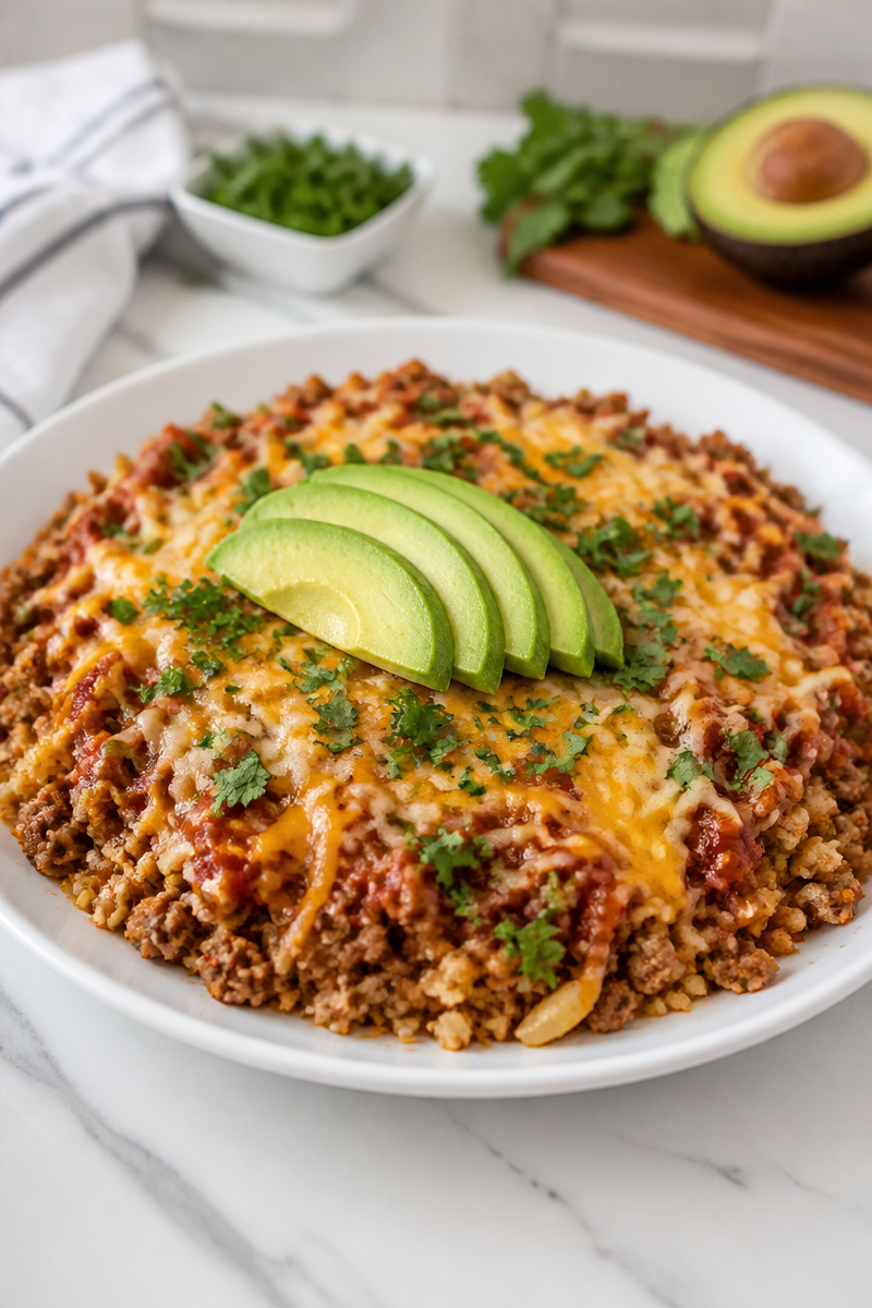 Keto Beef Enchilada Skillet Cauliflower Keto Beef Enchilada Skillet Cauliflower