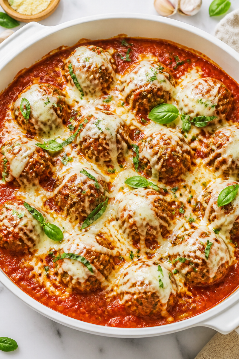 Keto Beef Meatball Marinara Skillet Keto Beef Meatball Marinara Skillet