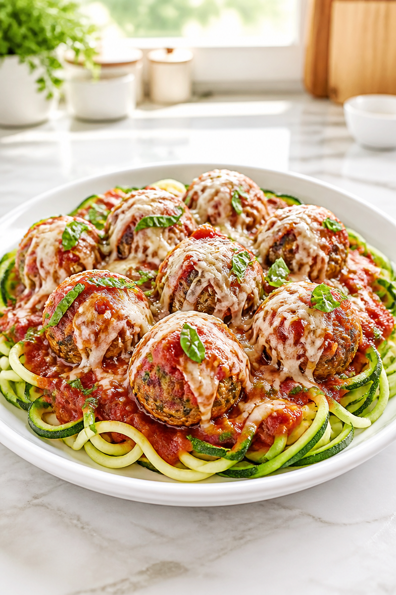 Keto Beef Meatball Marinara Skillet Keto Beef Meatball Marinara Skillet