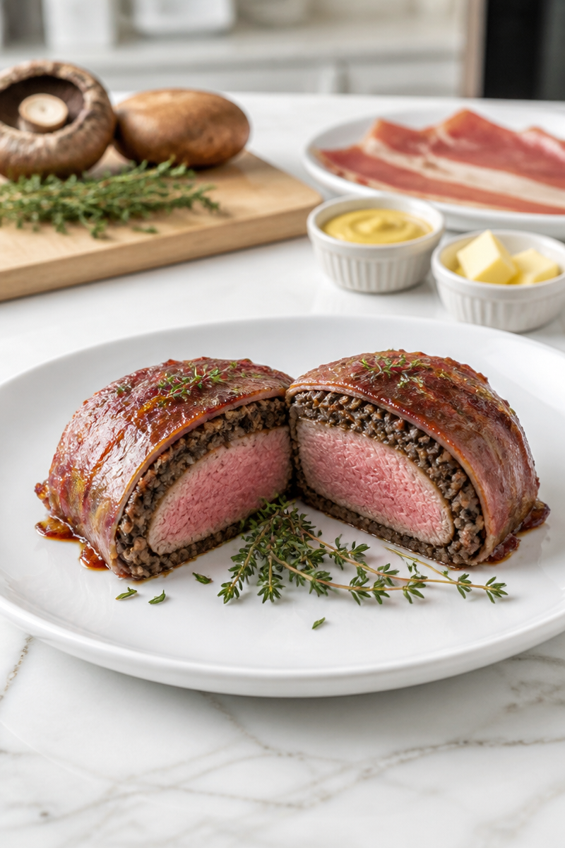 Keto Beef Wellington Individual Portobello Keto Beef Wellington Individual Portobello