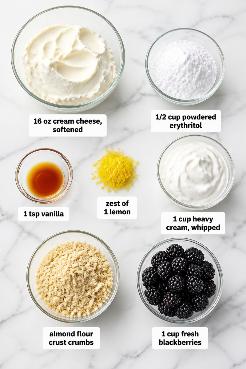 Keto Blackberry Lemon Cheesecake Jar Keto Blackberry Lemon Cheesecake Jar