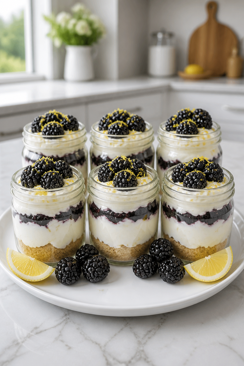 Keto Blackberry Lemon Cheesecake Jar Keto Blackberry Lemon Cheesecake Jar