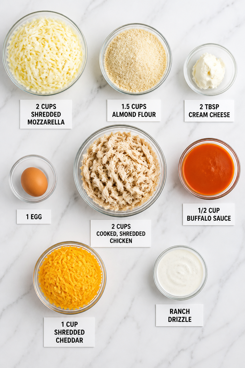 Keto Buffalo Chicken Pizza Crust