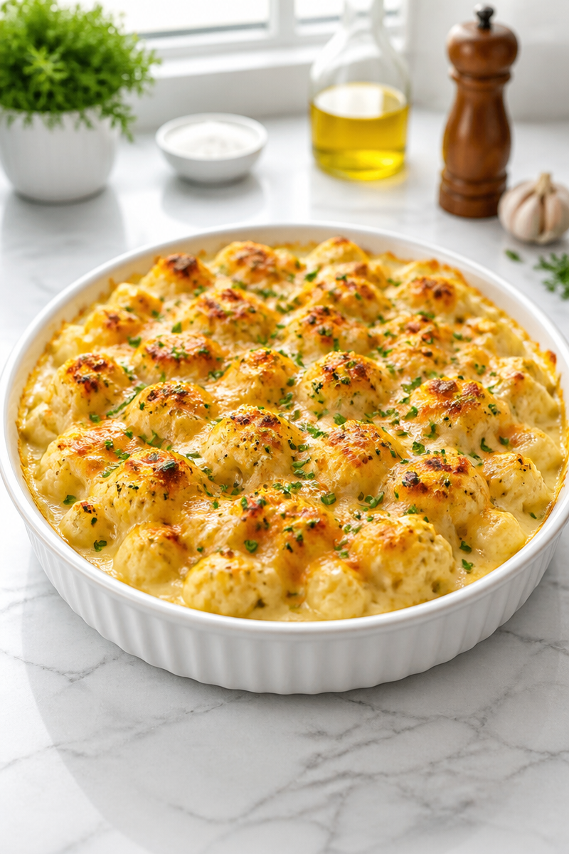 Keto Cauliflower Mac Cheese Bake Keto Cauliflower Mac Cheese Bake