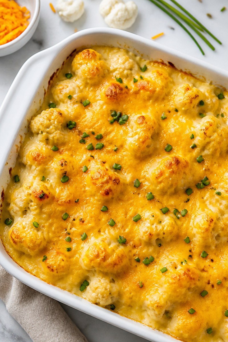 Keto Cauliflower Mac Cheese Bake Keto Cauliflower Mac Cheese Bake
