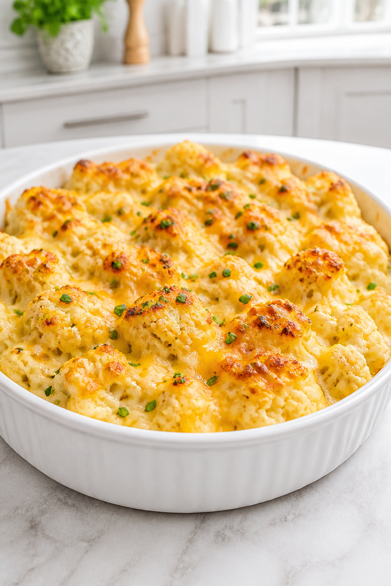 Keto Cheese Curd Bake Cauliflower Keto Cheese Curd Bake Cauliflower