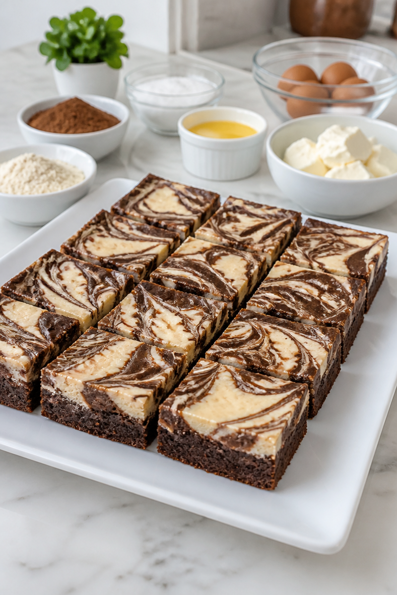 Keto Cheesecake Brownie Swirl Bar