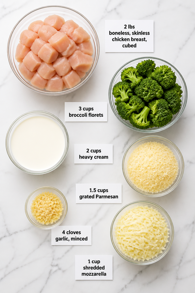 Keto Chicken Alfredo Bake Broccoli