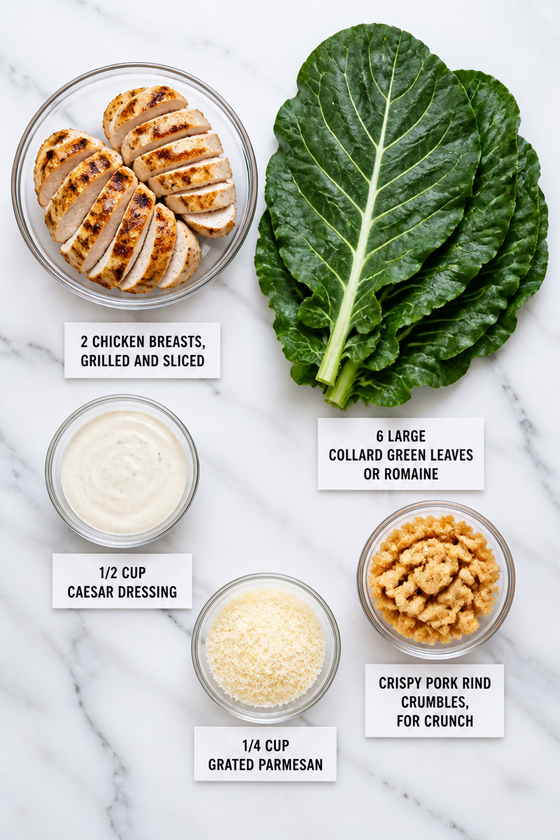 Keto Chicken Caesar Salad Wrap