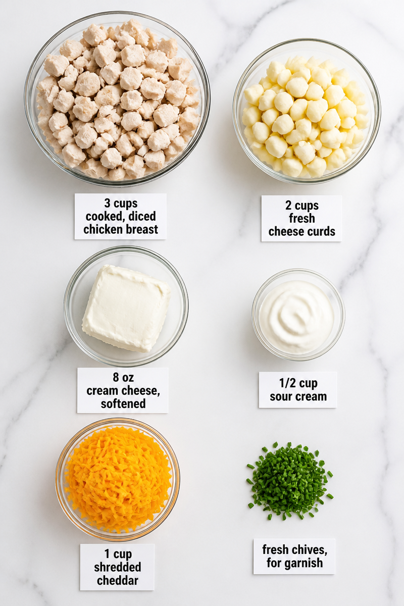Keto Chicken Cheese Curd Casserole
