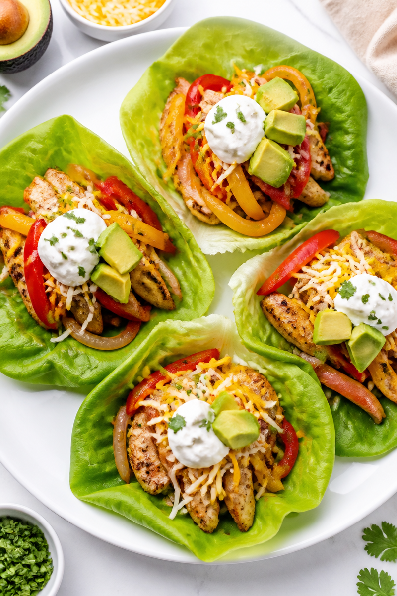 Keto Chicken Fajita Lettuce Cup Keto Chicken Fajita Lettuce Cup