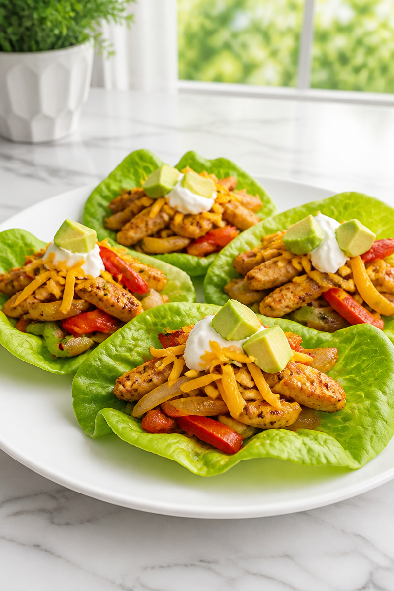 Keto Chicken Fajita Lettuce Cup Keto Chicken Fajita Lettuce Cup